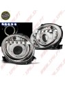 Faróis Angel Eyes LED / Chrome - Fiat 500 (2007-2015) Faróis Angel Eyes LED / Chrome - Fiat 500 (2007-2015)