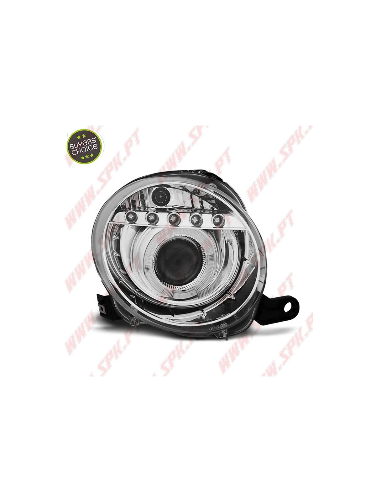 Faróis Angel Eyes LED / Chrome - Fiat 500 (2007-2015) Faróis Angel Eyes LED / Chrome - Fiat 500 (2007-2015)