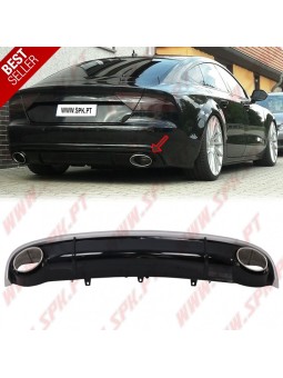 Difusor Traseiro + Ponteiras Look RS7 - Audi A7 (2010-2014)