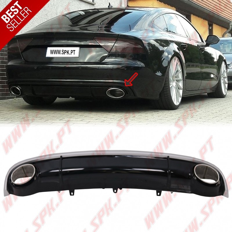 Difusor Traseiro + Ponteiras Look RS7 - Audi A7 (2010-2014) Difusor Traseiro + Ponteiras Look RS7 - Audi A7 (2010-2014)