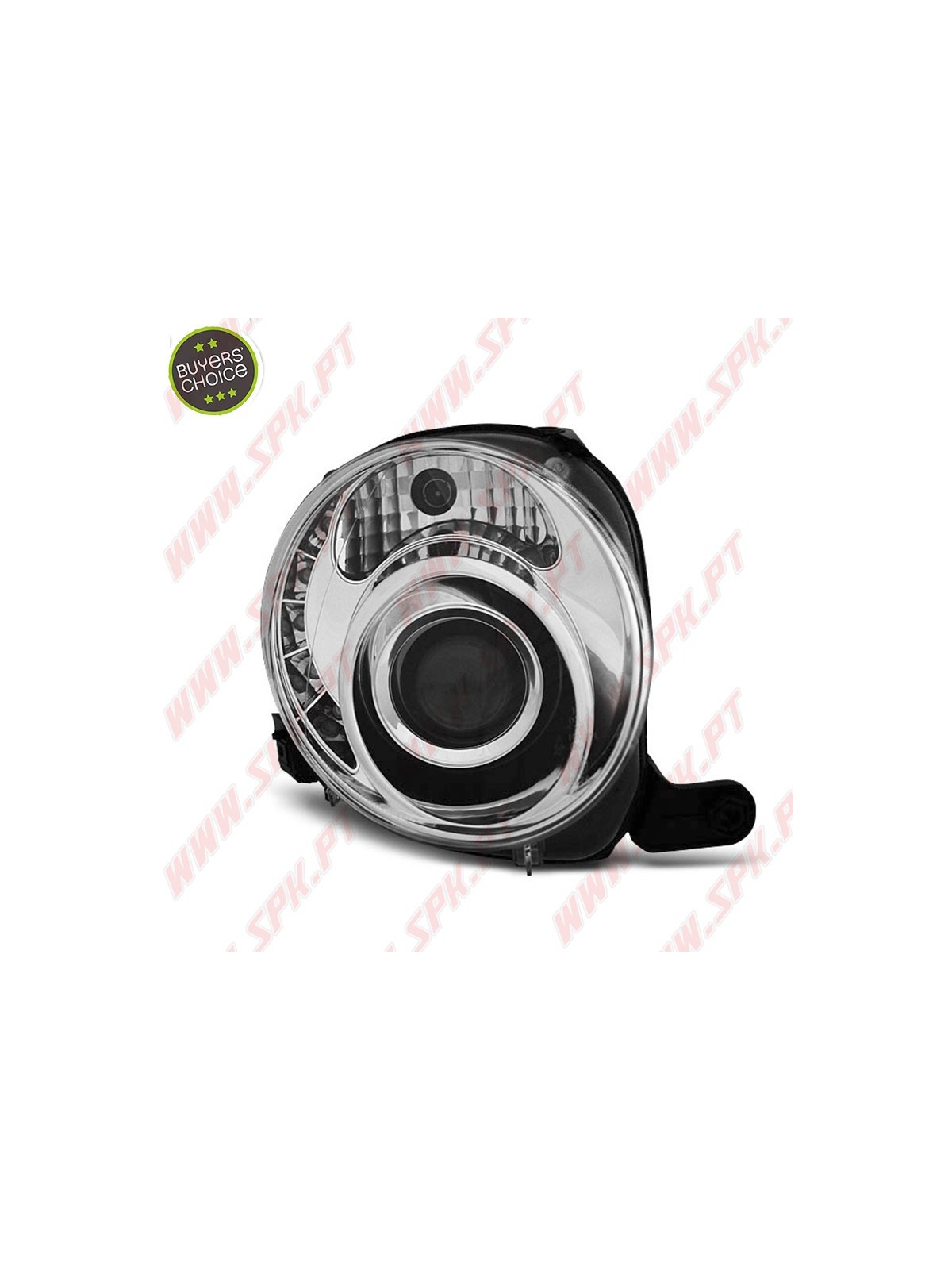 Faróis LED / Chrome - Fiat 500 (2007-2015) Faróis LED / Chrome - Fiat 500 (2007-2015)