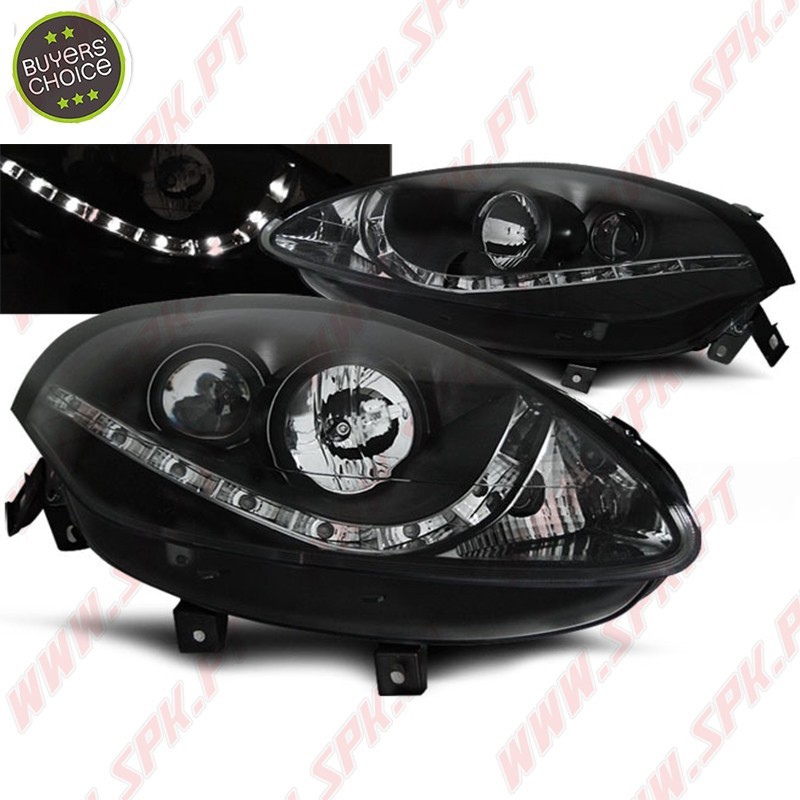 Faróis Daylight LED / Black - Fiat Bravo 198 (2007-2015) Faróis Daylight LED / Black - Fiat Bravo 198 (2007-2015)