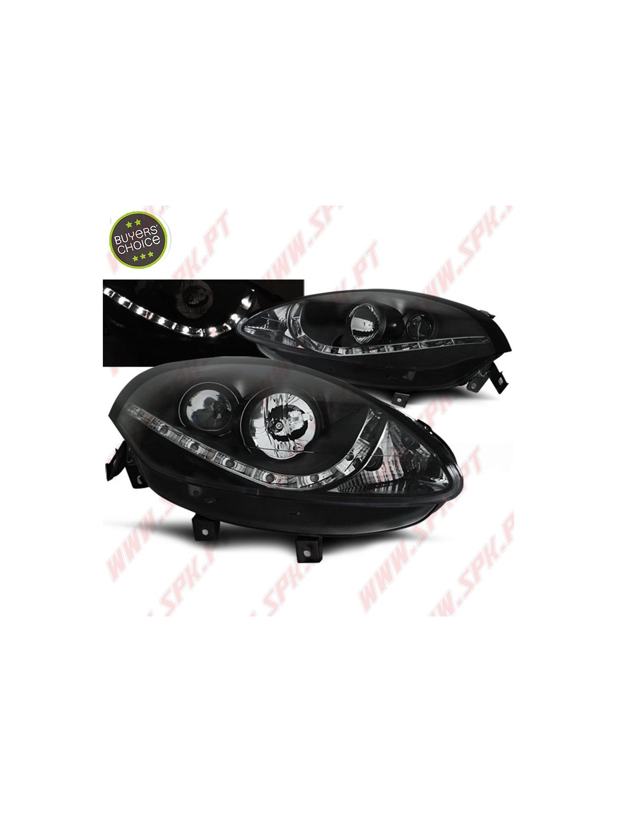 Faróis Daylight LED / Black - Fiat Bravo 198 (2007-2015) Faróis Daylight LED / Black - Fiat Bravo 198 (2007-2015)