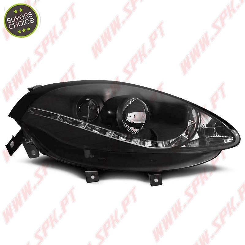 Faróis Daylight LED / Black - Fiat Bravo 198 (2007-2015) Faróis Daylight LED / Black - Fiat Bravo 198 (2007-2015)