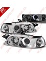 Faróis Angel Eyes LED / Chrome - Fiat Punto 176 (1994-1999) Faróis Angel Eyes LED / Chrome - Fiat Punto 176 (1994-1999)