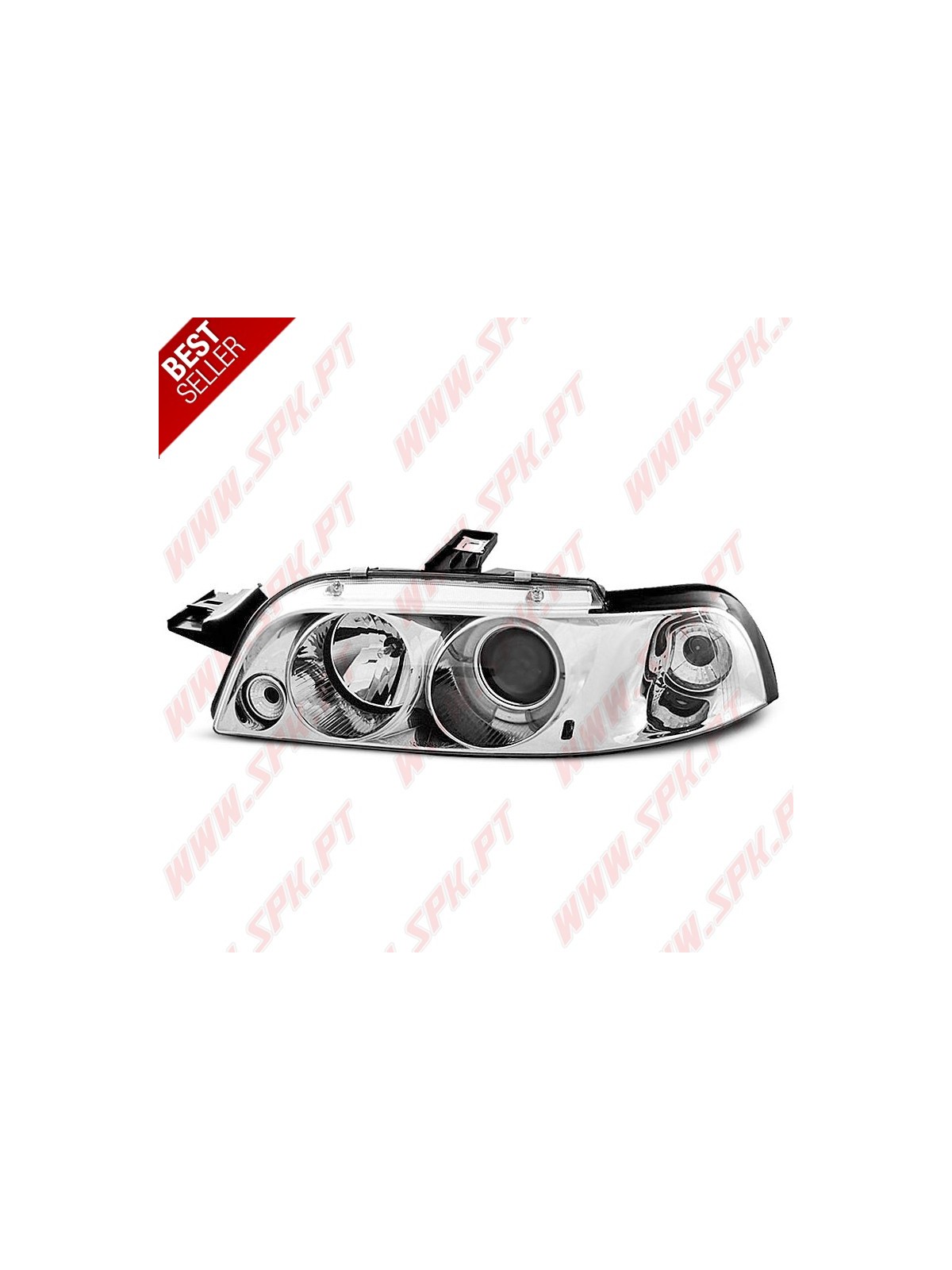 Faróis Angel Eyes LED / Chrome - Fiat Punto 176 (1994-1999) Faróis Angel Eyes LED / Chrome - Fiat Punto 176 (1994-1999)