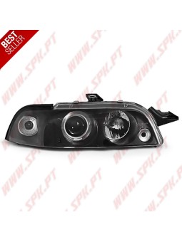 Faróis Angel Eyes LED / Black - Fiat Punto 176 (1994-1999)