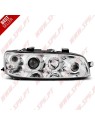 Faróis Angel Eyes LED / Chrome - Fiat Punto 188 (1999-2003)