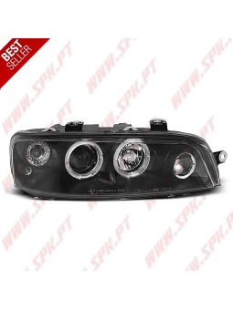 Faróis Angel Eyes LED / Black - Fiat Punto 188 (1999-2003)