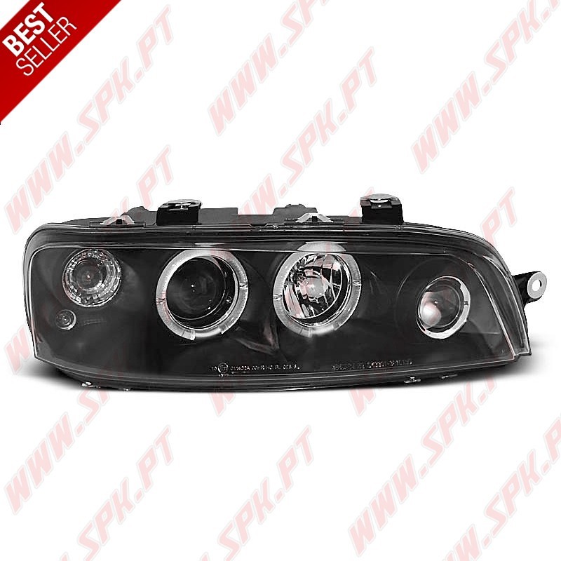 Faróis Angel Eyes LED / Black - Fiat Punto 188 (1999-2003) Faróis Angel Eyes LED / Black - Fiat Punto 188 (1999-2003)