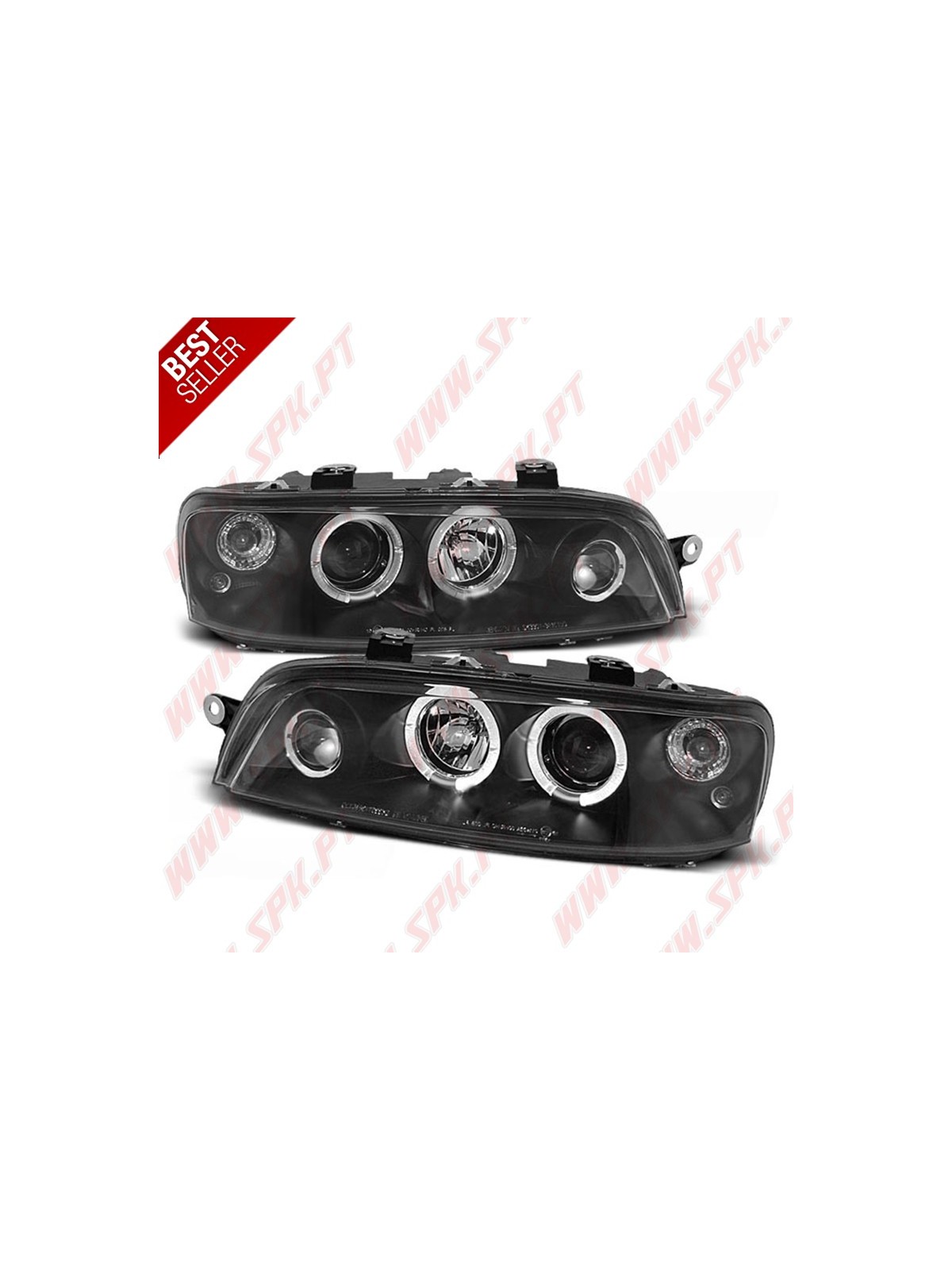 Faróis Angel Eyes LED / Black - Fiat Punto 188 (1999-2003) Faróis Angel Eyes LED / Black - Fiat Punto 188 (1999-2003)