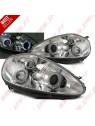 Faróis Angel Eyes LED / Chrome - Fiat Grande Punto (2005-2008) Faróis Angel Eyes LED / Chrome - Fiat Grande Punto (2005-2008)