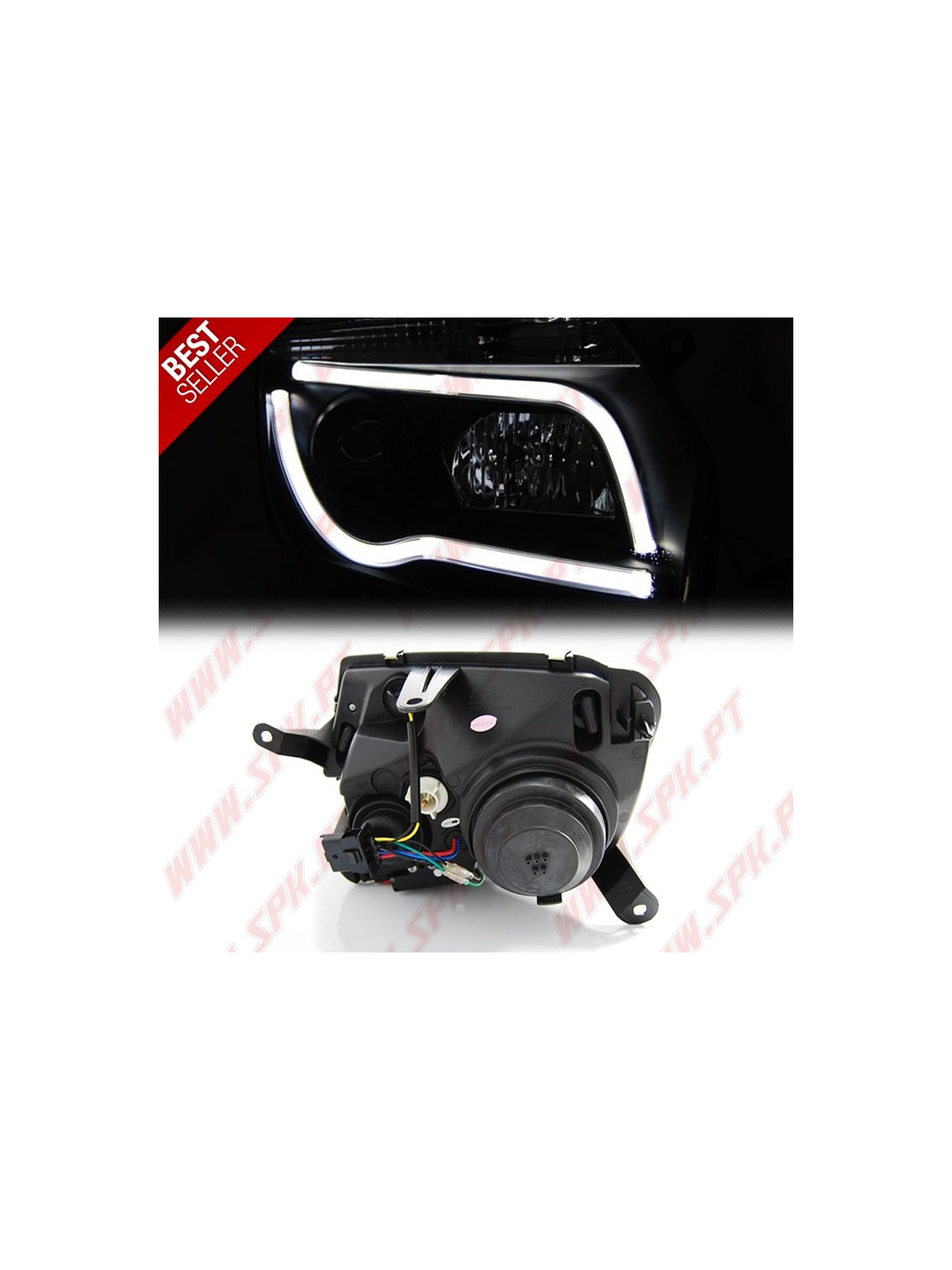 Faróis Tube-Light / Black - Dacia Duster (2010-2014) Faróis Tube-Light / Black - Dacia Duster (2010-2014)