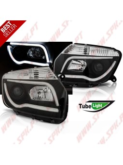 Faróis Tube-Light / Black - Dacia Duster (2010-2014)