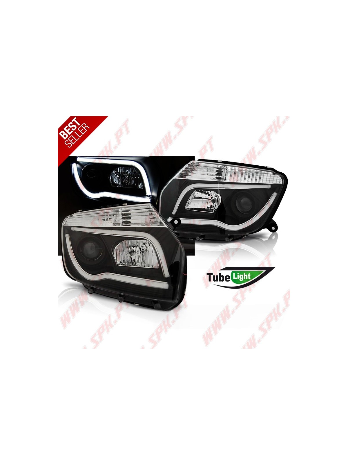 Faróis Tube-Light / Black - Dacia Duster (2010-2014) Faróis Tube-Light / Black - Dacia Duster (2010-2014)