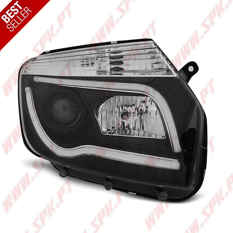 Faróis Tube-Light / Black - Dacia Duster (2010-2014) Faróis Tube-Light / Black - Dacia Duster (2010-2014)