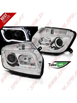 Faróis Tube-Light / Chrome - Dacia Duster (2010-2014)