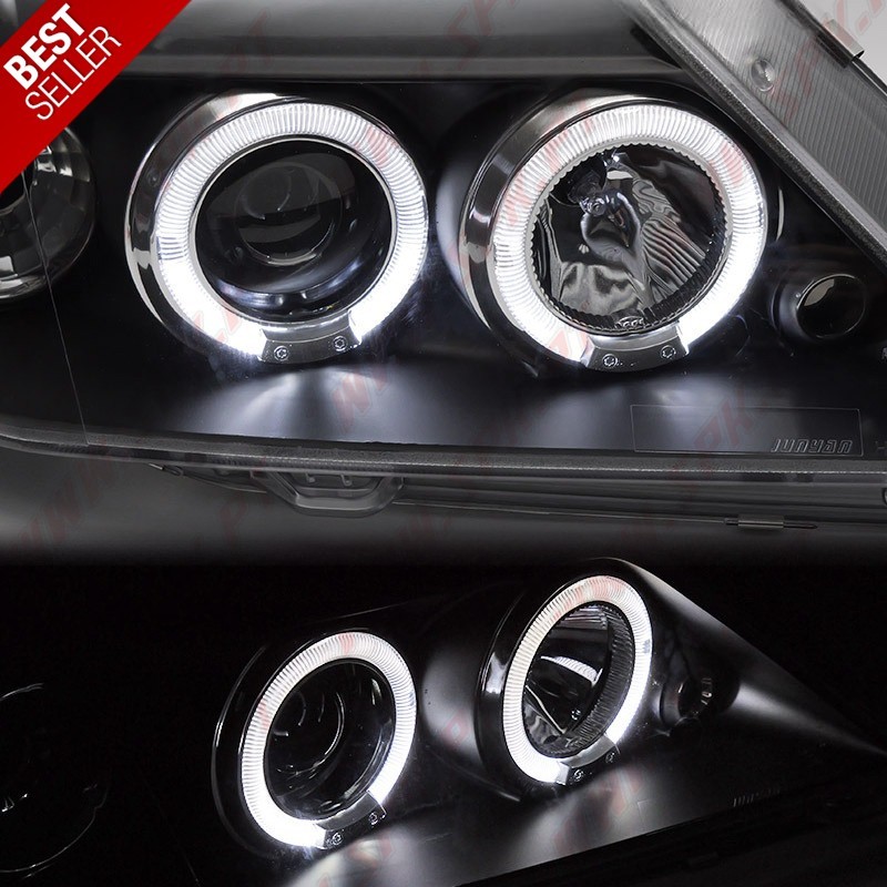 Faróis Angel Eyes LED / Black - Dacia Logan (2004-2008)