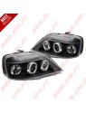 Faróis Angel Eyes LED / Black - Dacia Logan (2004-2008)