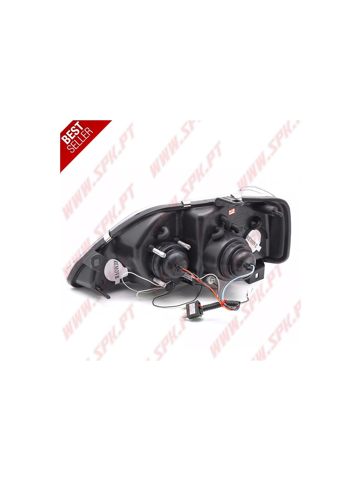 Faróis Angel Eyes LED / Black - Dacia Logan (2004-2008)