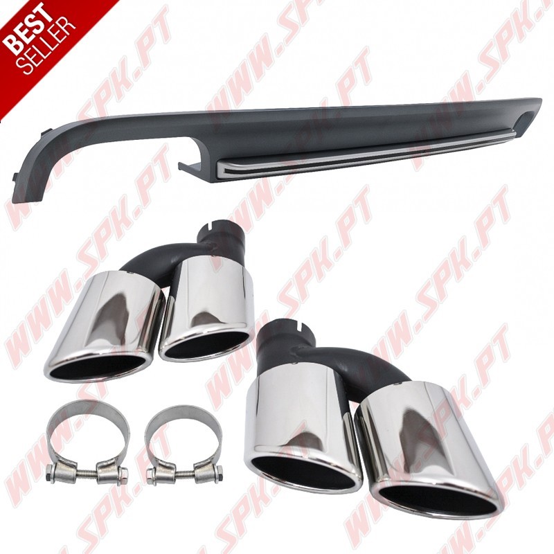 Difusor Traseiro + Ponteiras Look S7 Facelift - Audi A7 (2010-2014) Difusor Traseiro + Ponteiras Look S7 Facelift - Audi A7 (2010-2014)