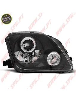 Faróis Angel Eyes LED / Black - Honda Prelude (1997-2001)