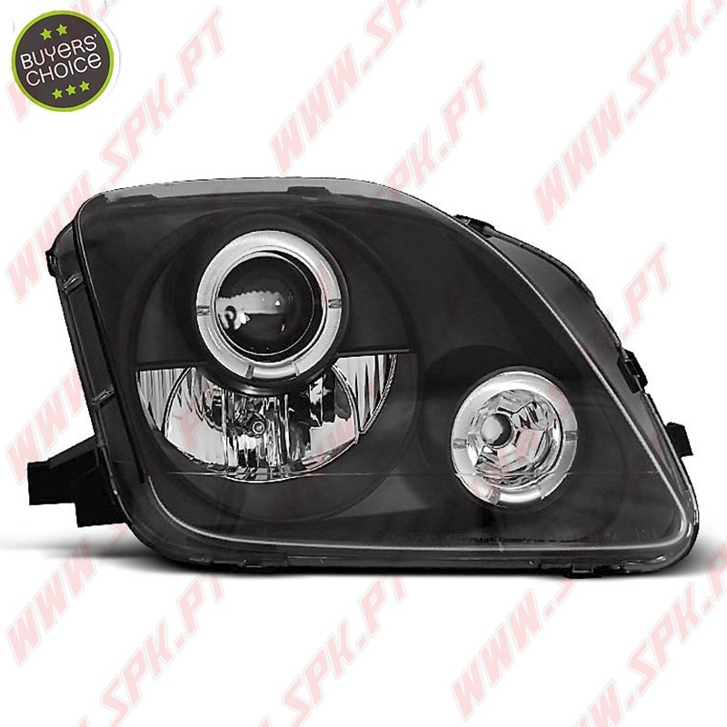 Faróis Angel Eyes LED / Black - Honda Prelude (1997-2001) Faróis Angel Eyes LED / Black - Honda Prelude (1997-2001)