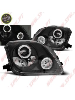Faróis Angel Eyes LED / Black - Honda Prelude (1997-2001)