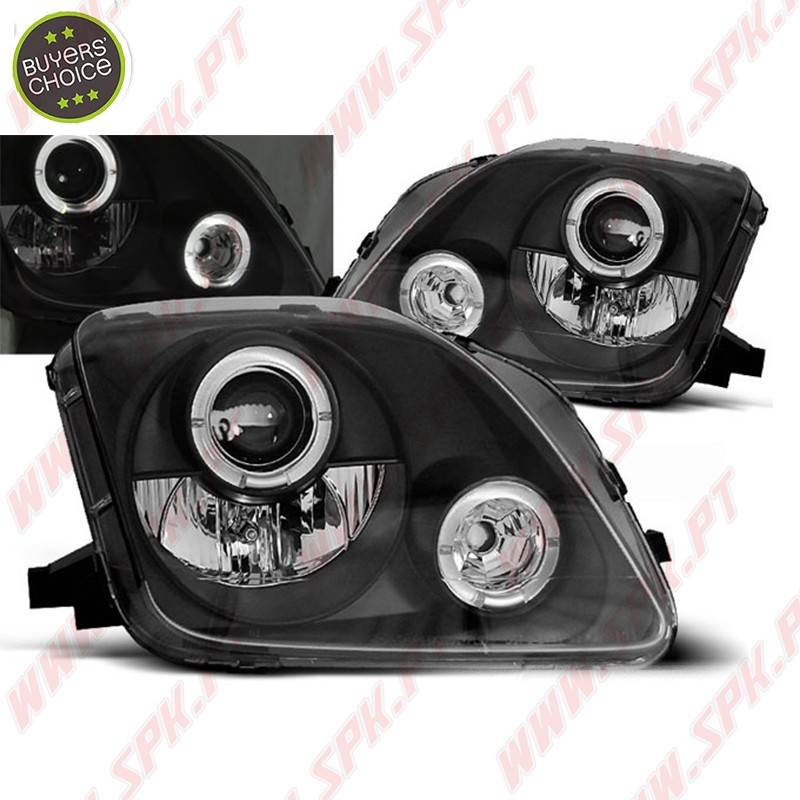 Faróis Angel Eyes LED / Black - Honda Prelude (1997-2001) Faróis Angel Eyes LED / Black - Honda Prelude (1997-2001)