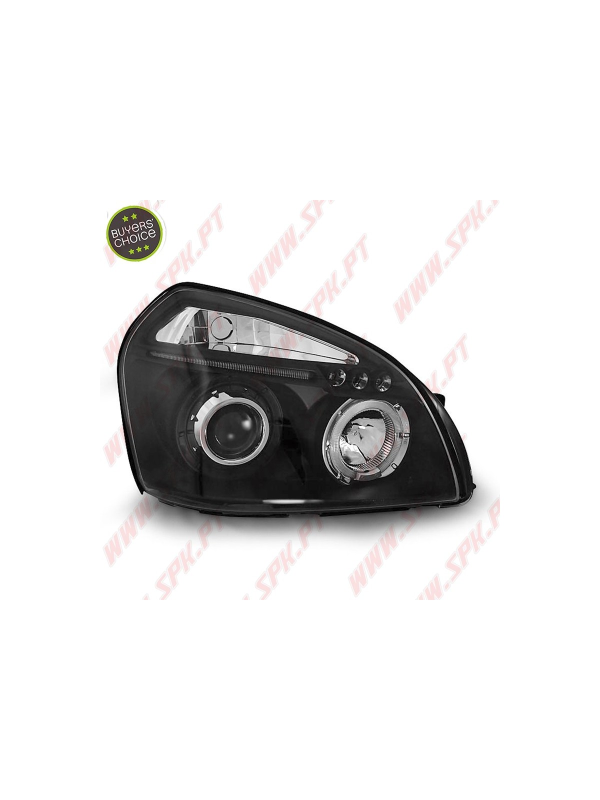 Faróis Angel Eyes LED / Black - Hyundai Tucson (2004-2010)