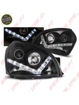 Faróis Daylight LED / Black - Hyundai Tucson (2004-2010)