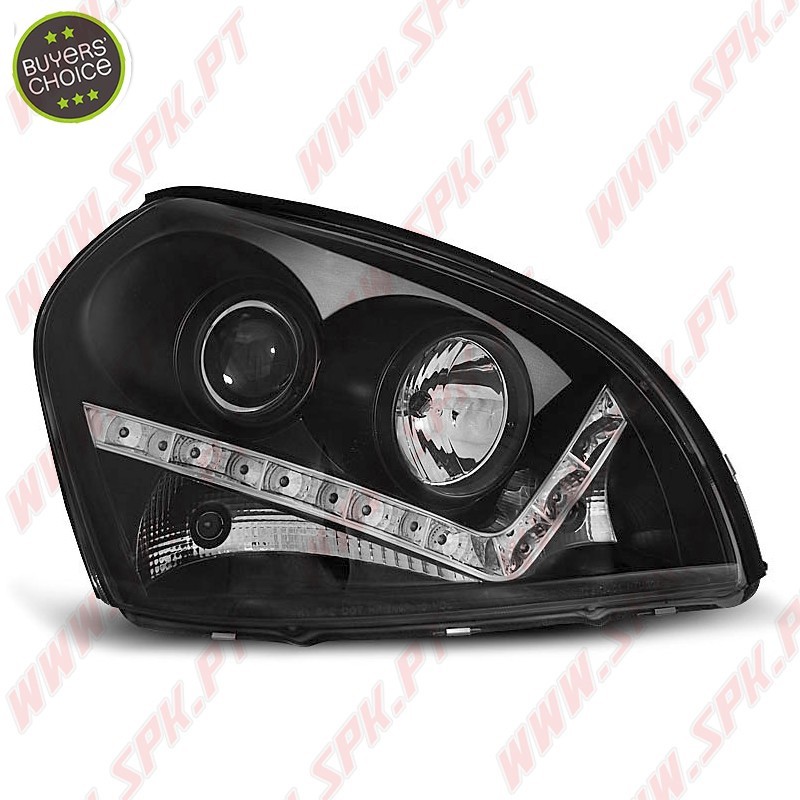 Faróis Daylight LED / Black - Hyundai Tucson (2004-2010) Faróis Daylight LED / Black - Hyundai Tucson (2004-2010)