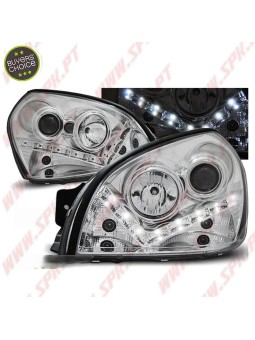 Faróis Daylight LED / Chrome - Hyundai Tucson (2004-2010)