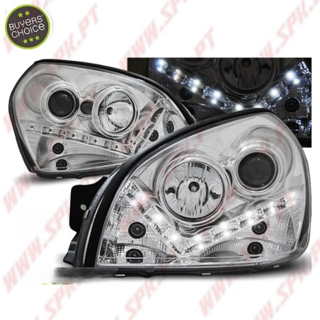 Faróis Daylight LED / Chrome - Hyundai Tucson (2004-2010)