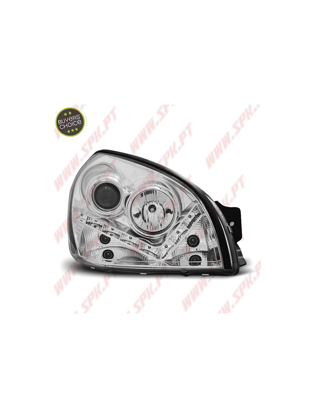 Faróis Daylight LED / Chrome - Hyundai Tucson (2004-2010) Faróis Daylight LED / Chrome - Hyundai Tucson (2004-2010)