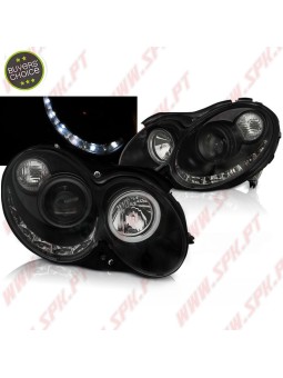 Faróis Daylight LED / Black - Mercedes CLK W209 (2003-2010)