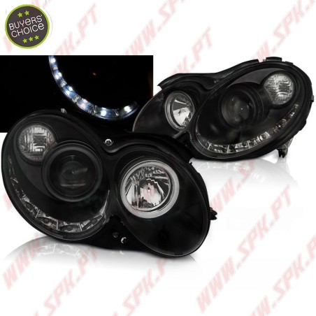 Faróis Daylight LED / Black - Mercedes CLK W209 (2003-2010)