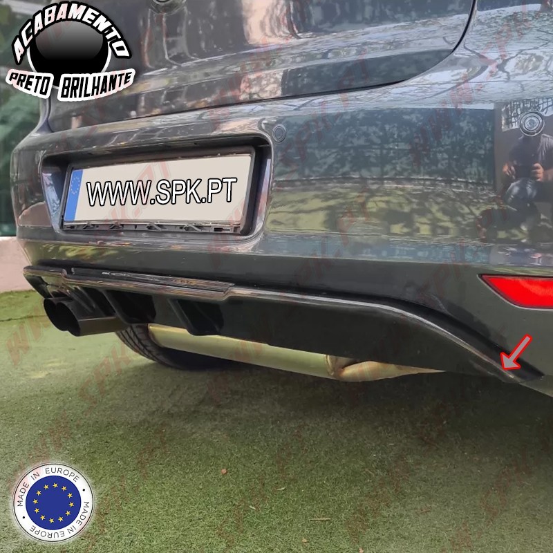 Difusor Traseiro V.3 - VW Golf 6 "Standard" (2008-2012) Difusor Traseiro V.3 - VW Golf 6 "Standard" (2008-2012)