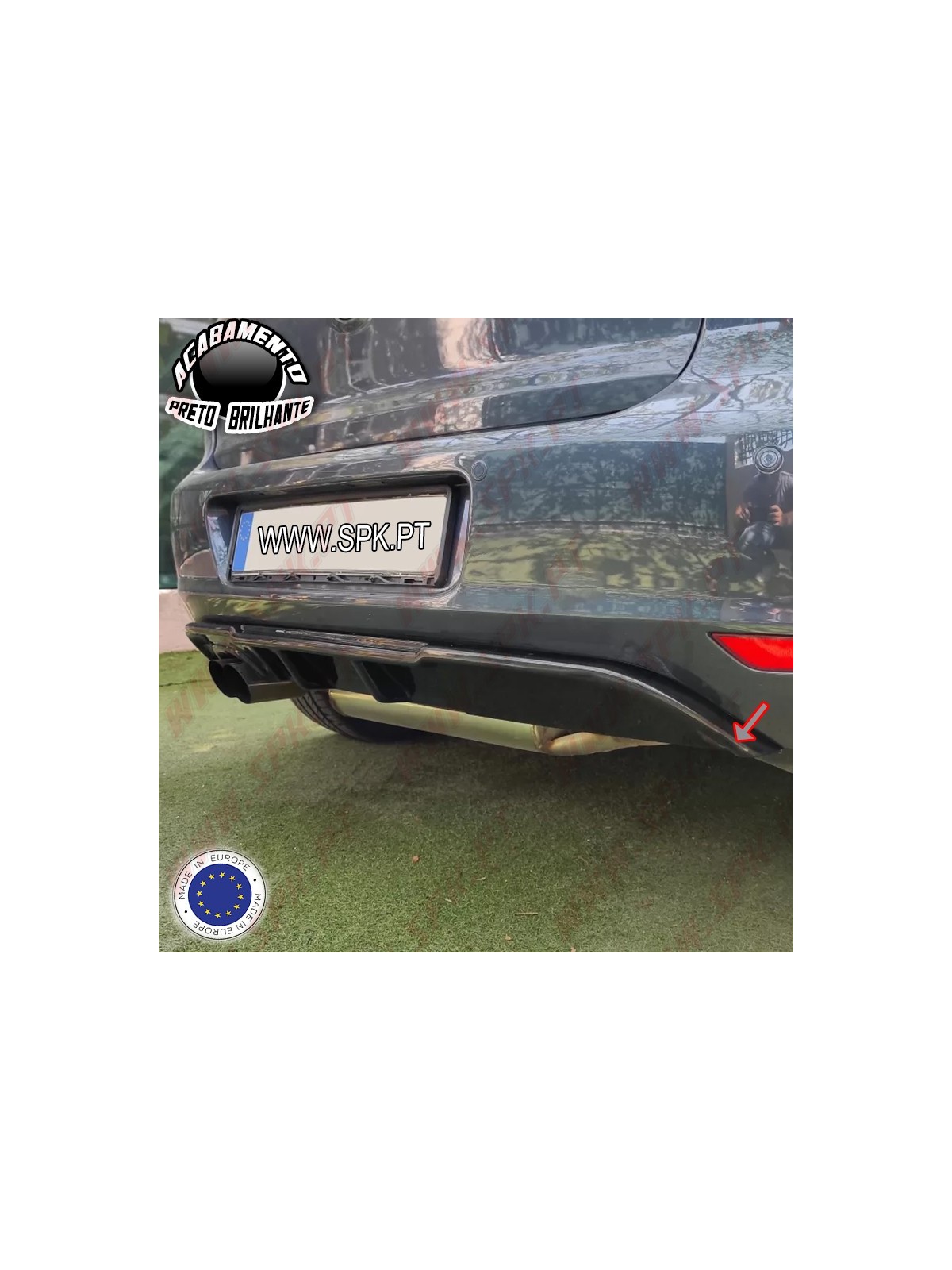 Difusor Traseiro V.3 - VW Golf 6 "Standard" (2008-2012) Difusor Traseiro V.3 - VW Golf 6 "Standard" (2008-2012)