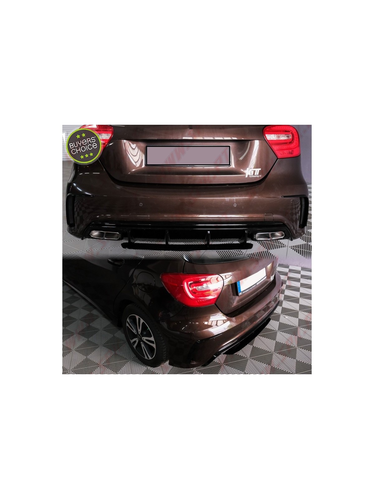 Difusor Traseiro + Ponteiras Look A45 Facelift - Mercedes W176 (2012-2018)