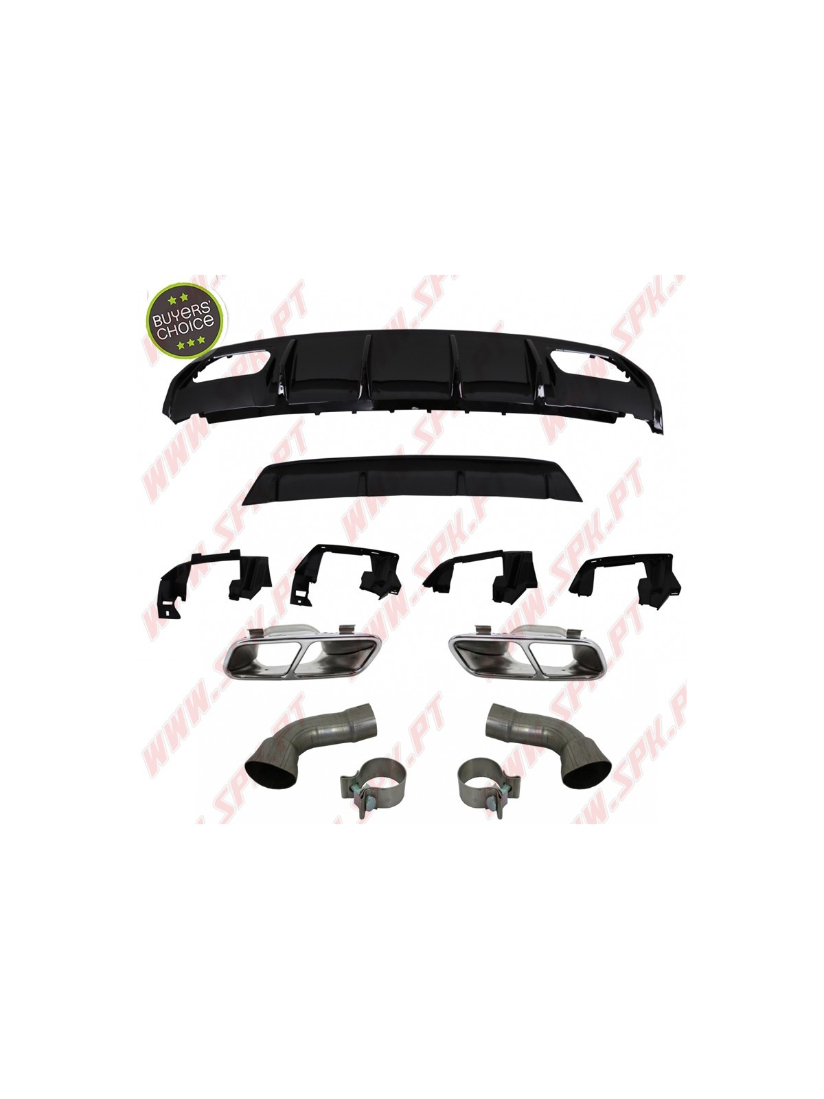 Difusor Traseiro + Ponteiras Look A45 Facelift - Mercedes W176 (2012-2018)