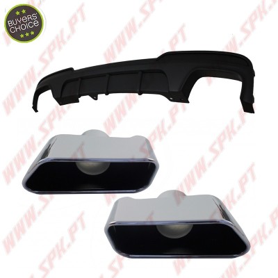 Difusor Traseiro + Ponteiras Look M-Performance - BMW F10 / F11 (2010-2017)