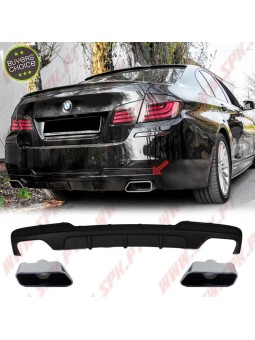 Difusor Traseiro + Ponteiras Look M-Performance - BMW F10 / F11 (2010-2017)