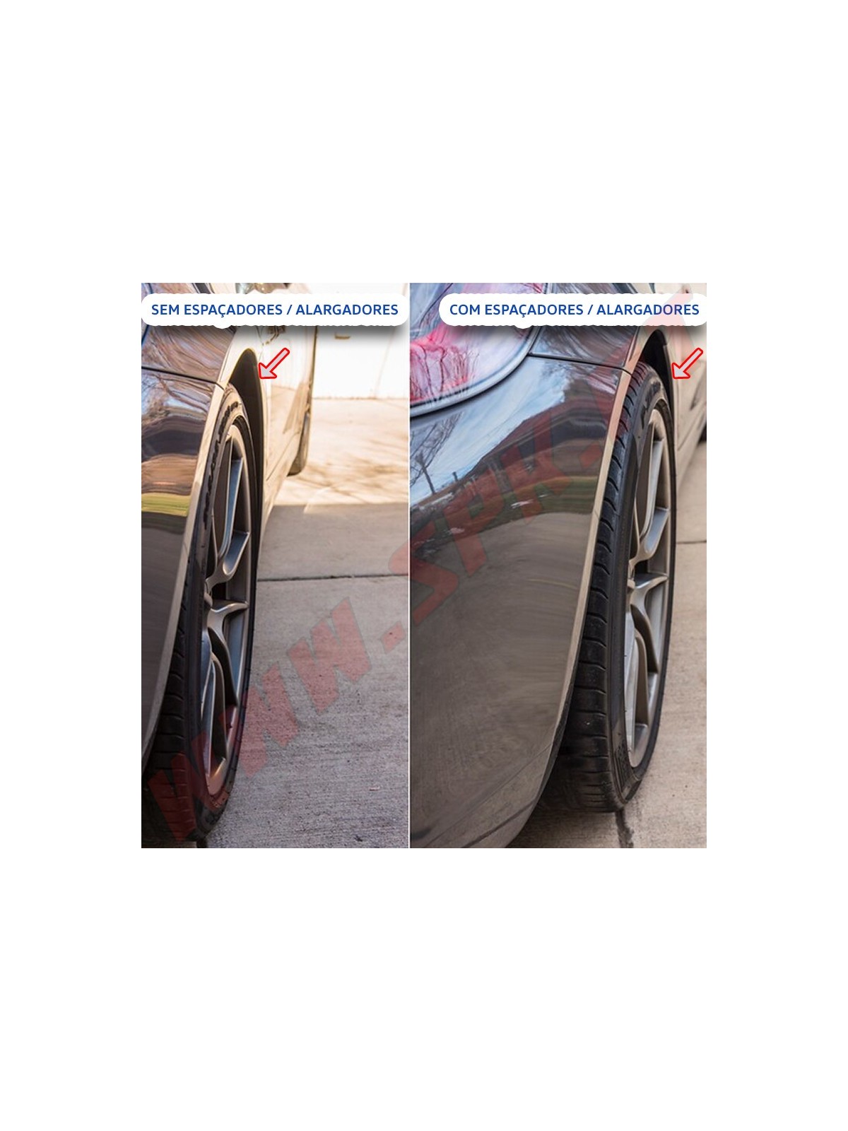 Kit Espaçadores / Alargadores de Vias - Porsche 911 996 997 / 924 / 928 / 944 / 993 / Cayenne / Boxster / Cayman