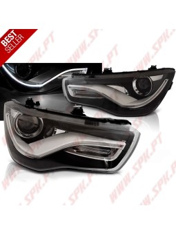 Faróis DRL LED / Black - Audi A1 8X (2010-2014)