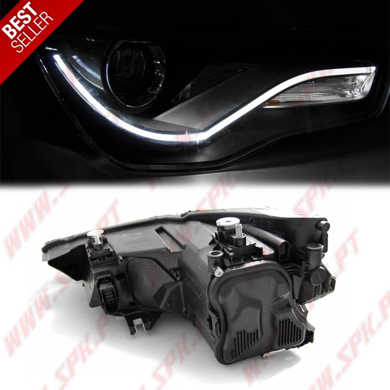 Faróis DRL LED / Black - Audi A1 8X (2010-2014) Faróis DRL LED / Black - Audi A1 8X (2010-2014)
