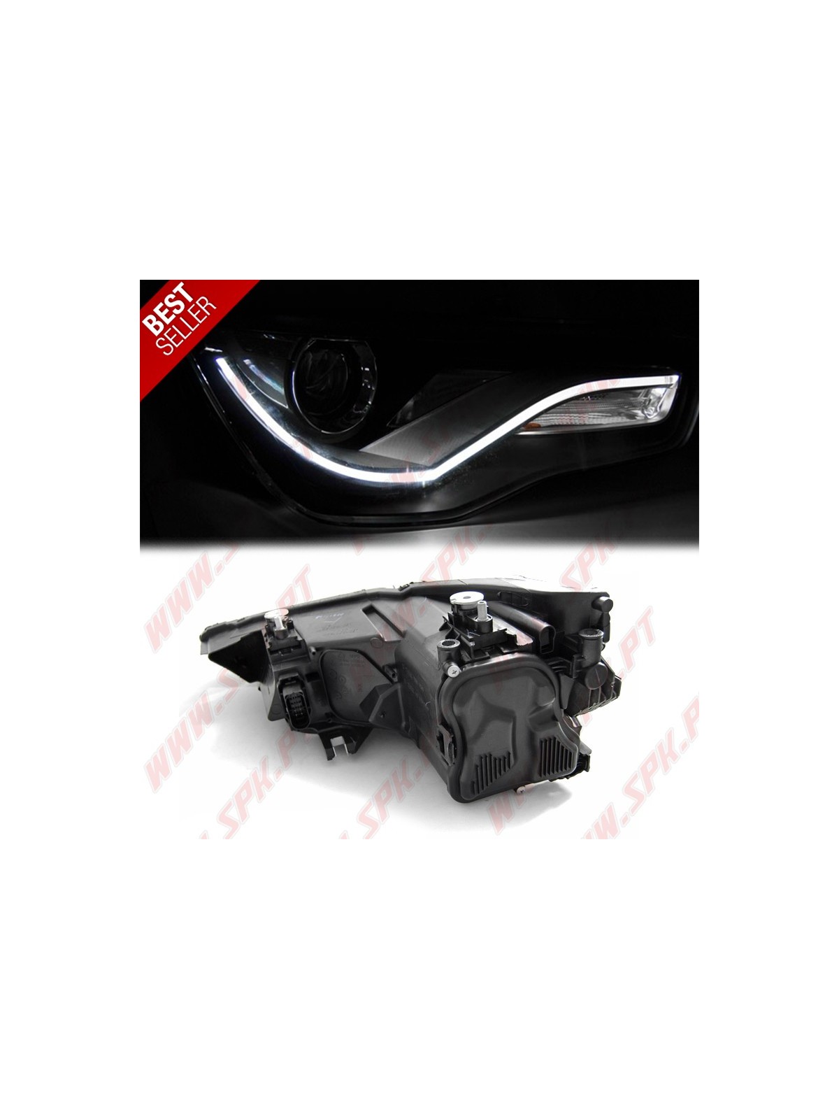 Faróis DRL LED / Black - Audi A1 8X (2010-2014) Faróis DRL LED / Black - Audi A1 8X (2010-2014)