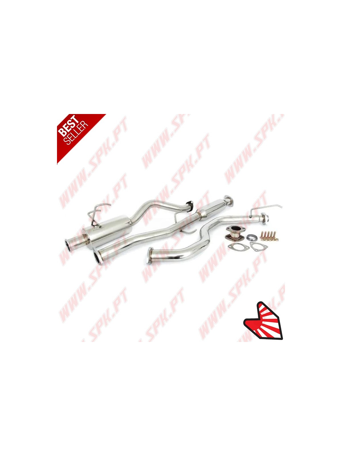 Sistema de Escape Inox "Cat-Back" Look Spoon - Honda Civic EJ, EK - Hatchback (1995-2001)