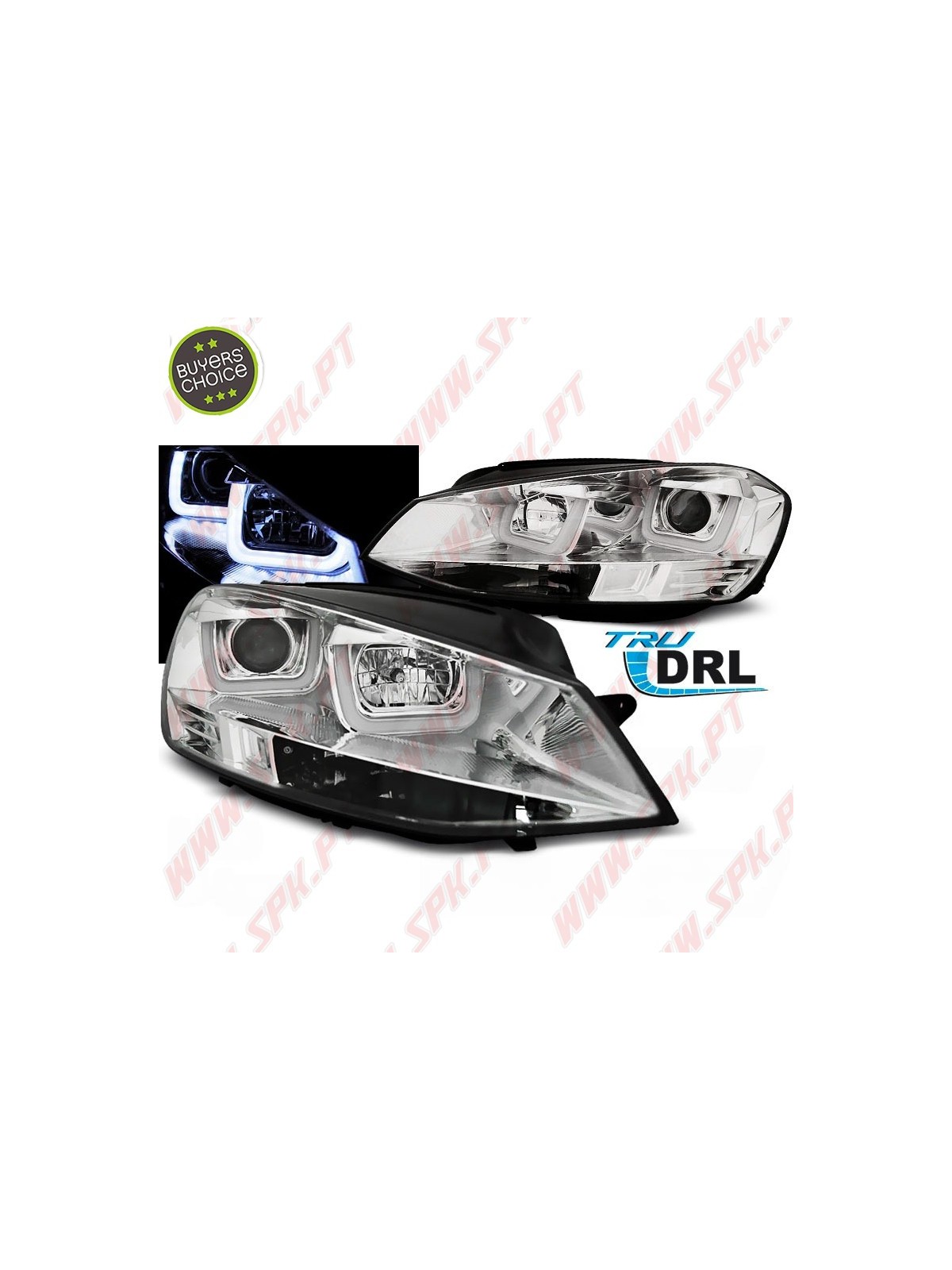Faróis U-LED / Chrome - VW Golf 7 (2012-2017)