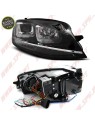 Faróis U-LED "Chrome-Line" / Black - VW Golf 7 (2012-2017)